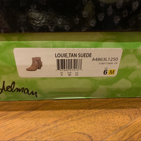 Sam Edelman Louie Tan Suede Fringe Bootie - Picture 2 of 6